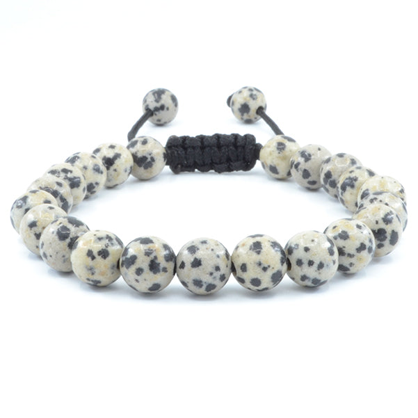 Hope Began Gemstone Bracelet | Dalmatian Jasper and Silver St. Benedic